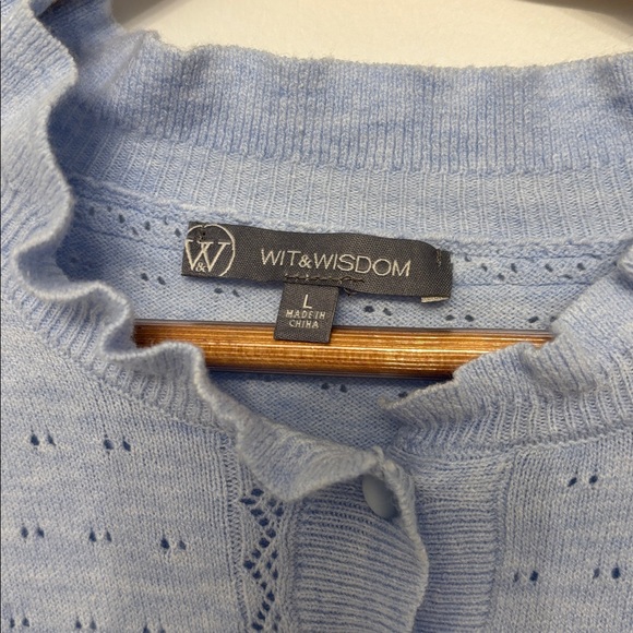 Wit & Wisdom Ruffle Pointelle Sweater - Picture 2 of 4